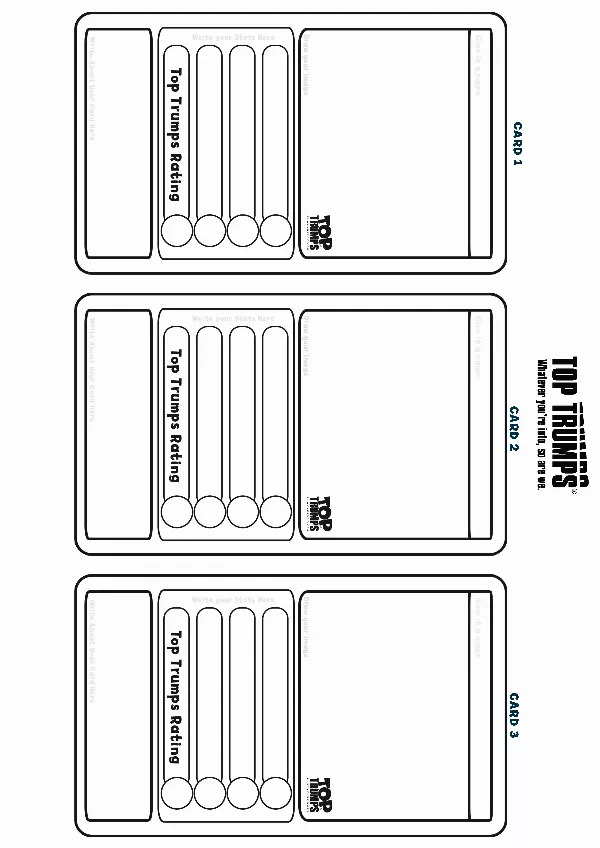 Top Trumps Activity Sheet 2